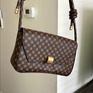 Brown Printed Shoulder Bag